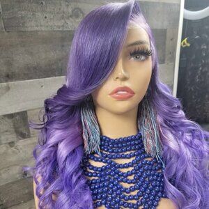 26 inch 3shades of purple wig